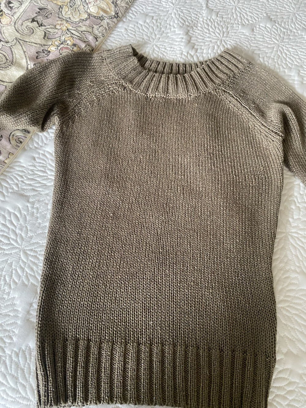 Micheal Stars Women’s Scoop Neck Knit Sweater in Taupe